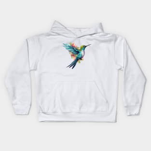 Watercolor Hummingbird Kids Hoodie